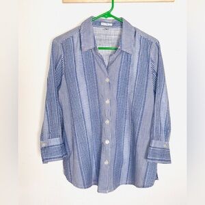 XL Crisp Cotton Button Down Top